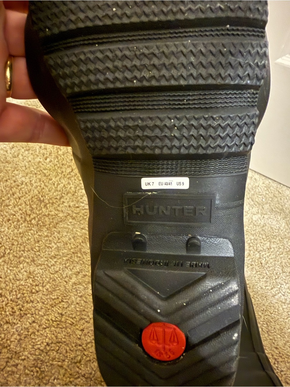 Hunter Matte Black Tall Rain Boots with Side Buckle - Picture 6 of 7